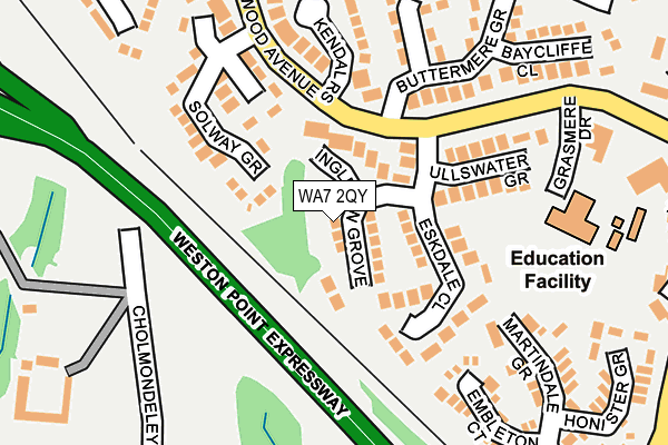 WA7 2QY map - OS OpenMap – Local (Ordnance Survey)