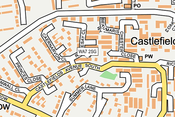 WA7 2SG map - OS OpenMap – Local (Ordnance Survey) WA7 2SG map - OS OpenMap – Local (Ordnance Survey)