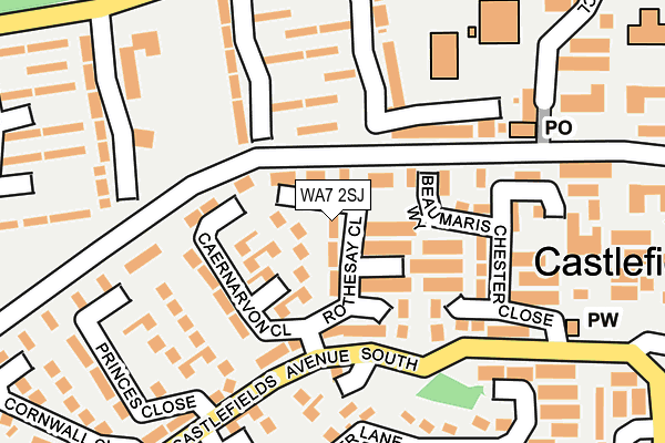 WA7 2SJ map - OS OpenMap – Local (Ordnance Survey) WA7 2SJ map - OS OpenMap – Local (Ordnance Survey)