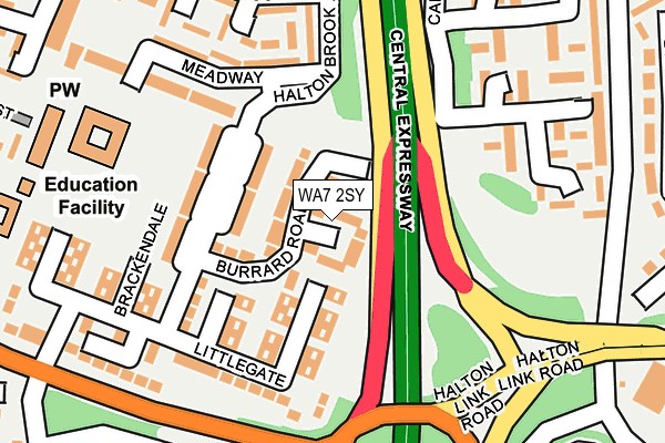 WA7 2SY map - OS OpenMap – Local (Ordnance Survey) WA7 2SY map - OS OpenMap – Local (Ordnance Survey)
