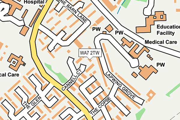 WA7 2TW map - OS OpenMap – Local (Ordnance Survey) WA7 2TW map - OS OpenMap – Local (Ordnance Survey)
