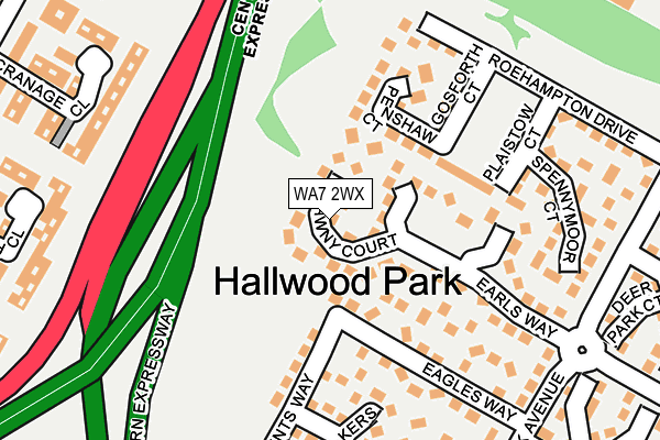 WA7 2WX map - OS OpenMap – Local (Ordnance Survey) WA7 2WX map - OS OpenMap – Local (Ordnance Survey)