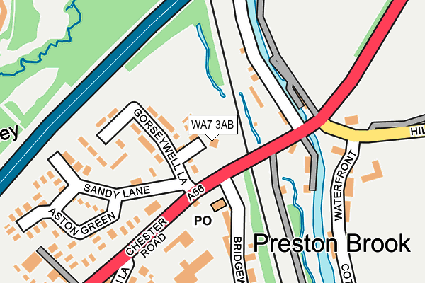 WA7 3AB map - OS OpenMap – Local (Ordnance Survey) WA7 3AB map - OS OpenMap – Local (Ordnance Survey)