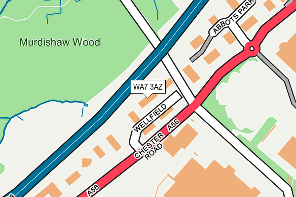 WA7 3AZ map - OS OpenMap – Local (Ordnance Survey) WA7 3AZ map - OS OpenMap – Local (Ordnance Survey)