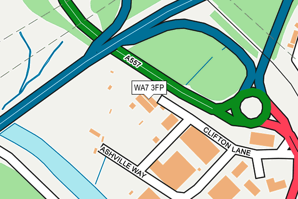 WA7 3FP map - OS OpenMap – Local (Ordnance Survey) WA7 3FP map - OS OpenMap – Local (Ordnance Survey)