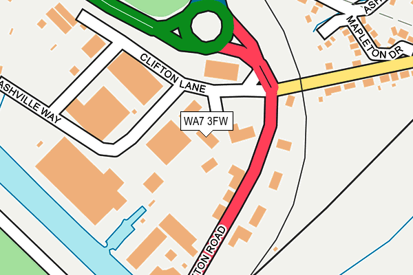 WA7 3FW map - OS OpenMap – Local (Ordnance Survey) WA7 3FW map - OS OpenMap – Local (Ordnance Survey)