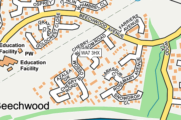 WA7 3HX map - OS OpenMap – Local (Ordnance Survey) WA7 3HX map - OS OpenMap – Local (Ordnance Survey)