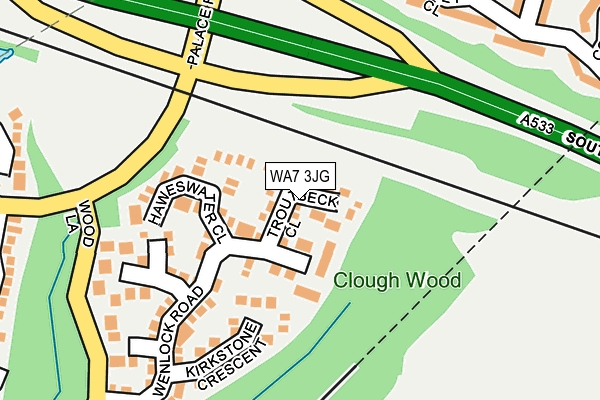 WA7 3JG map - OS OpenMap – Local (Ordnance Survey) WA7 3JG map - OS OpenMap – Local (Ordnance Survey)