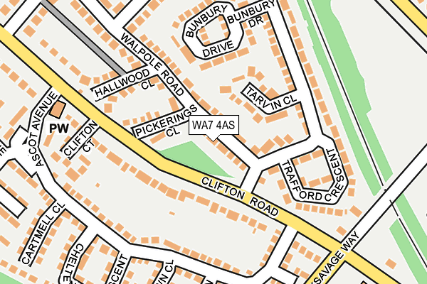 WA7 4AS map - OS OpenMap – Local (Ordnance Survey) WA7 4AS map - OS OpenMap – Local (Ordnance Survey)