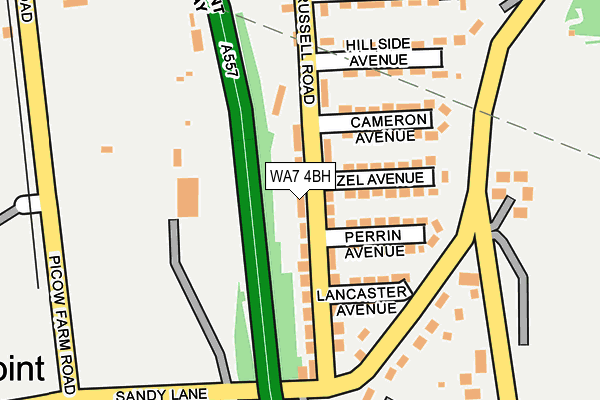 WA7 4BH map - OS OpenMap – Local (Ordnance Survey) WA7 4BH map - OS OpenMap – Local (Ordnance Survey)