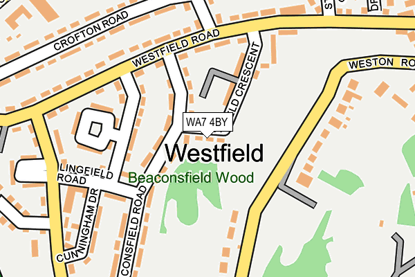 WA7 4BY map - OS OpenMap – Local (Ordnance Survey)