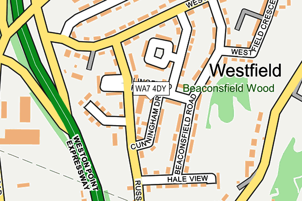 WA7 4DY map - OS OpenMap – Local (Ordnance Survey) WA7 4DY map - OS OpenMap – Local (Ordnance Survey)