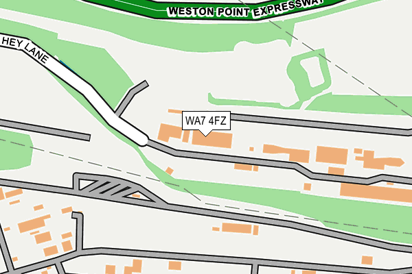 WA7 4FZ map - OS OpenMap – Local (Ordnance Survey) WA7 4FZ map - OS OpenMap – Local (Ordnance Survey)