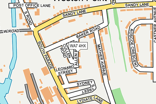 WA7 4HX map - OS OpenMap – Local (Ordnance Survey) WA7 4HX map - OS OpenMap – Local (Ordnance Survey)