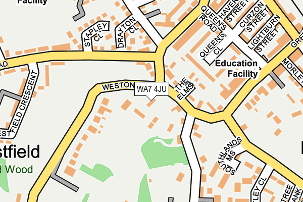 WA7 4JU map - OS OpenMap – Local (Ordnance Survey) WA7 4JU map - OS OpenMap – Local (Ordnance Survey)