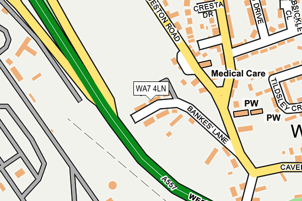 WA7 4LN map - OS OpenMap – Local (Ordnance Survey) WA7 4LN map - OS OpenMap – Local (Ordnance Survey)
