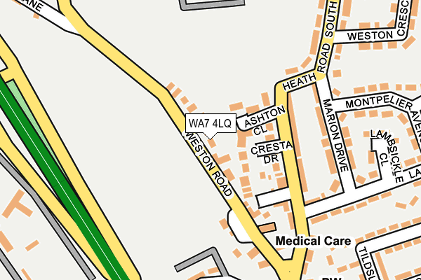 WA7 4LQ map - OS OpenMap – Local (Ordnance Survey) WA7 4LQ map - OS OpenMap – Local (Ordnance Survey)
