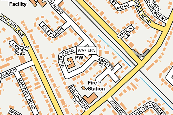 WA7 4PA map - OS OpenMap – Local (Ordnance Survey) WA7 4PA map - OS OpenMap – Local (Ordnance Survey)