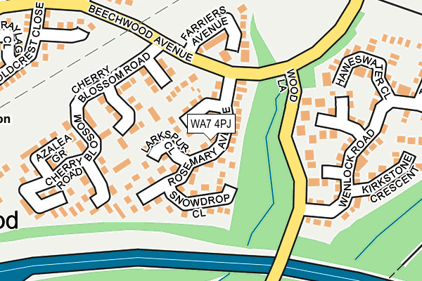 WA7 4PJ map - OS OpenMap – Local (Ordnance Survey) WA7 4PJ map - OS OpenMap – Local (Ordnance Survey)