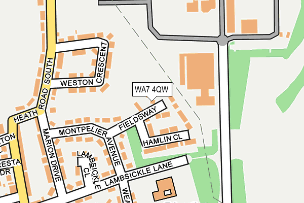 WA7 4QW map - OS OpenMap – Local (Ordnance Survey) WA7 4QW map - OS OpenMap – Local (Ordnance Survey)