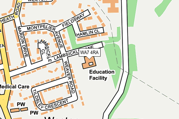 WA7 4RA map - OS OpenMap – Local (Ordnance Survey) WA7 4RA map - OS OpenMap – Local (Ordnance Survey)