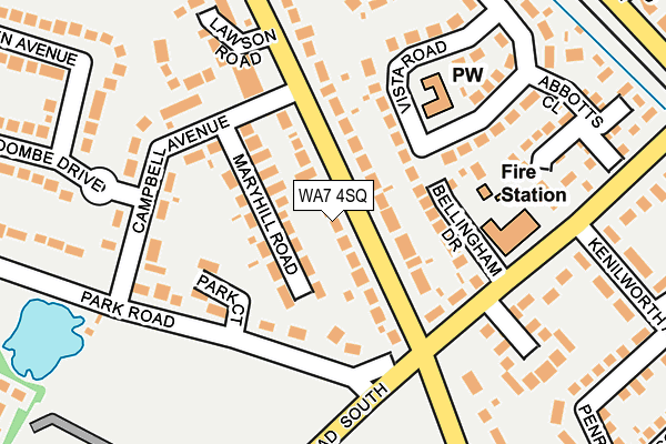 WA7 4SQ map - OS OpenMap – Local (Ordnance Survey) WA7 4SQ map - OS OpenMap – Local (Ordnance Survey)