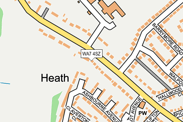 WA7 4SZ map - OS OpenMap – Local (Ordnance Survey) WA7 4SZ map - OS OpenMap – Local (Ordnance Survey)