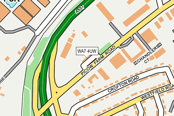 WA7 4UW map - OS OpenMap – Local (Ordnance Survey) WA7 4UW map - OS OpenMap – Local (Ordnance Survey)