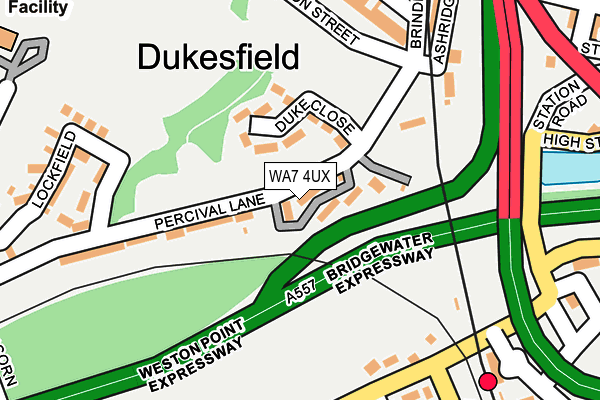 WA7 4UX map - OS OpenMap – Local (Ordnance Survey)