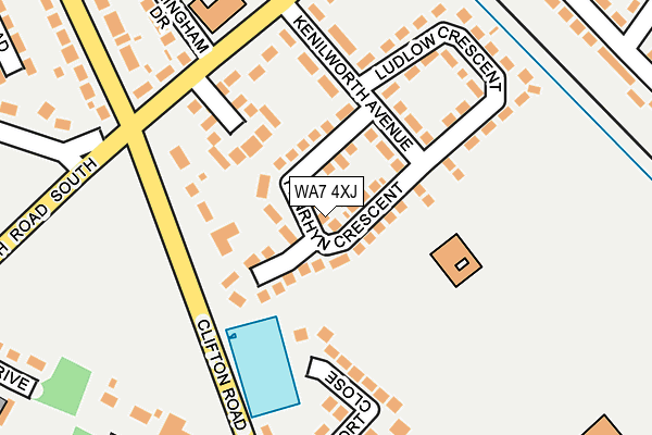 WA7 4XJ map - OS OpenMap – Local (Ordnance Survey) WA7 4XJ map - OS OpenMap – Local (Ordnance Survey)