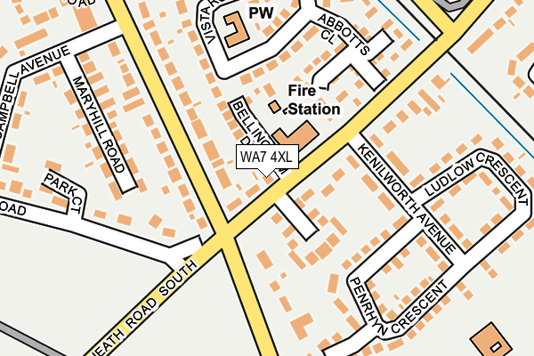 WA7 4XL map - OS OpenMap – Local (Ordnance Survey) WA7 4XL map - OS OpenMap – Local (Ordnance Survey)