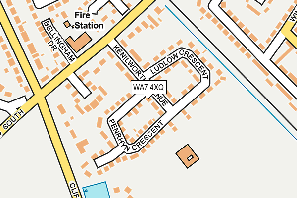 WA7 4XQ map - OS OpenMap – Local (Ordnance Survey) WA7 4XQ map - OS OpenMap – Local (Ordnance Survey)