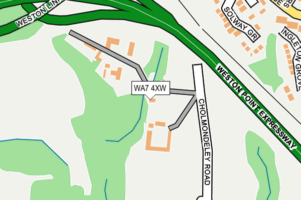 WA7 4XW map - OS OpenMap – Local (Ordnance Survey) WA7 4XW map - OS OpenMap – Local (Ordnance Survey)