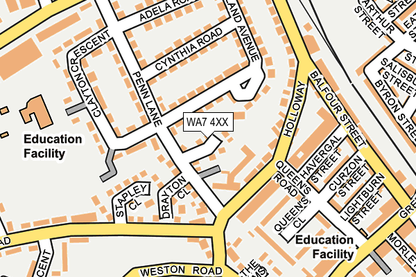 WA7 4XX map - OS OpenMap – Local (Ordnance Survey) WA7 4XX map - OS OpenMap – Local (Ordnance Survey)