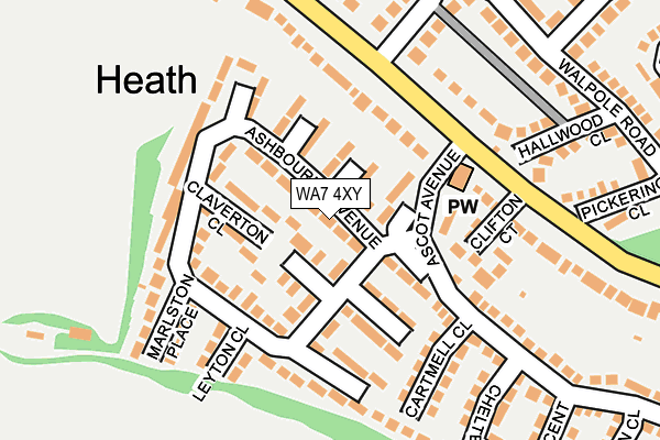 WA7 4XY map - OS OpenMap – Local (Ordnance Survey) WA7 4XY map - OS OpenMap – Local (Ordnance Survey)