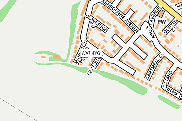 WA7 4YG map - OS OpenMap – Local (Ordnance Survey) WA7 4YG map - OS OpenMap – Local (Ordnance Survey)