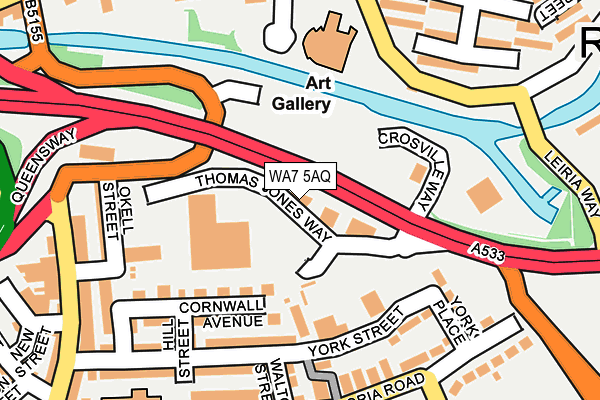 WA7 5AQ map - OS OpenMap – Local (Ordnance Survey)