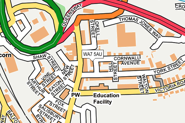 WA7 5AU map - OS OpenMap – Local (Ordnance Survey) WA7 5AU map - OS OpenMap – Local (Ordnance Survey)