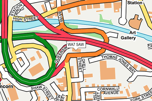 WA7 5AW map - OS OpenMap – Local (Ordnance Survey) WA7 5AW map - OS OpenMap – Local (Ordnance Survey)