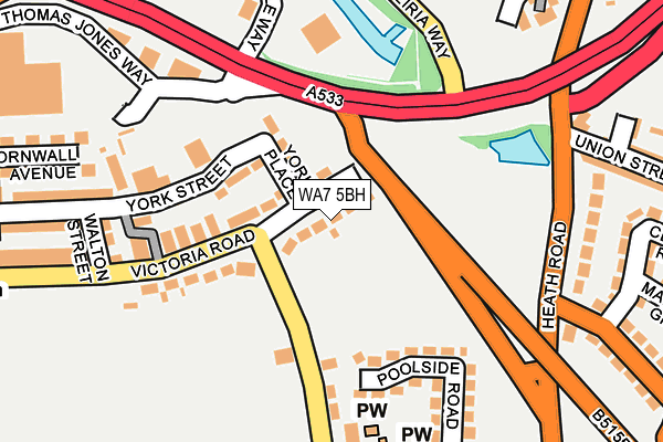 WA7 5BH map - OS OpenMap – Local (Ordnance Survey) WA7 5BH map - OS OpenMap – Local (Ordnance Survey)
