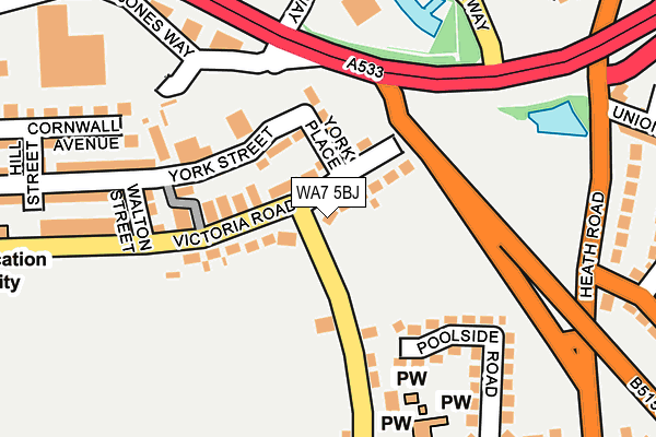 WA7 5BJ map - OS OpenMap – Local (Ordnance Survey) WA7 5BJ map - OS OpenMap – Local (Ordnance Survey)