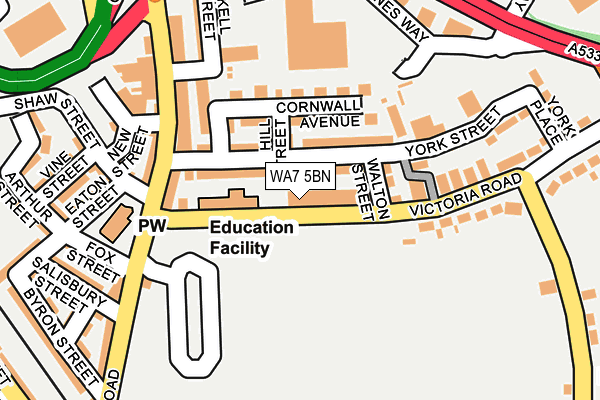WA7 5BN map - OS OpenMap – Local (Ordnance Survey) WA7 5BN map - OS OpenMap – Local (Ordnance Survey)