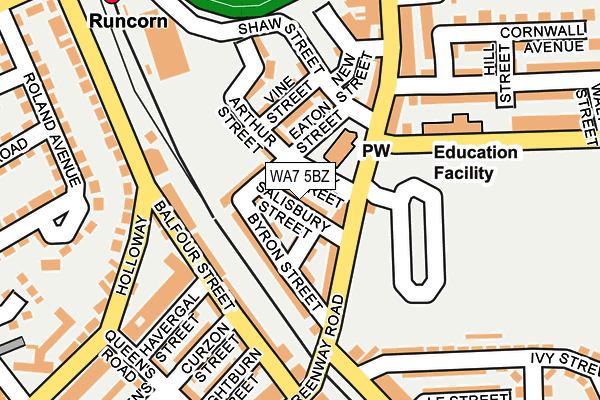 WA7 5BZ map - OS OpenMap – Local (Ordnance Survey) WA7 5BZ map - OS OpenMap – Local (Ordnance Survey)