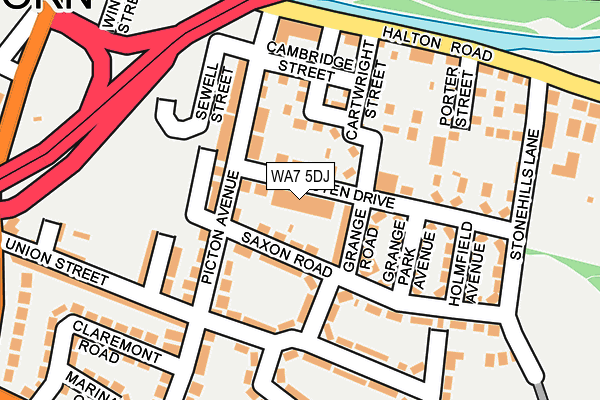 WA7 5DJ map - OS OpenMap – Local (Ordnance Survey) WA7 5DJ map - OS OpenMap – Local (Ordnance Survey)