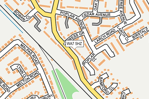 WA7 5HZ map - OS OpenMap – Local (Ordnance Survey) WA7 5HZ map - OS OpenMap – Local (Ordnance Survey)