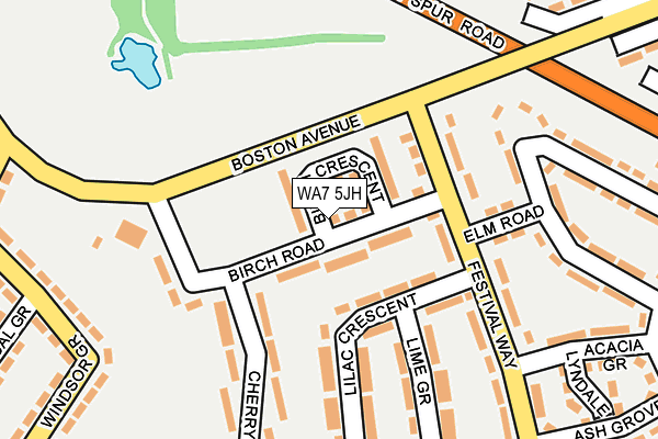 WA7 5JH map - OS OpenMap – Local (Ordnance Survey) WA7 5JH map - OS OpenMap – Local (Ordnance Survey)