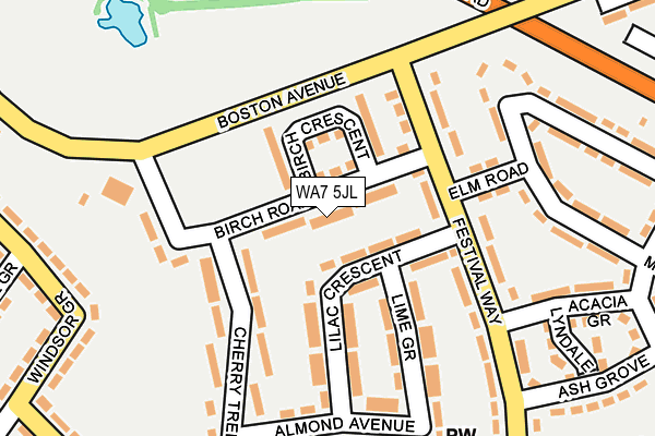 WA7 5JL map - OS OpenMap – Local (Ordnance Survey) WA7 5JL map - OS OpenMap – Local (Ordnance Survey)