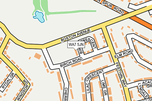 WA7 5JN map - OS OpenMap – Local (Ordnance Survey) WA7 5JN map - OS OpenMap – Local (Ordnance Survey)