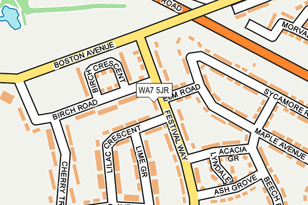 WA7 5JR map - OS OpenMap – Local (Ordnance Survey) WA7 5JR map - OS OpenMap – Local (Ordnance Survey)