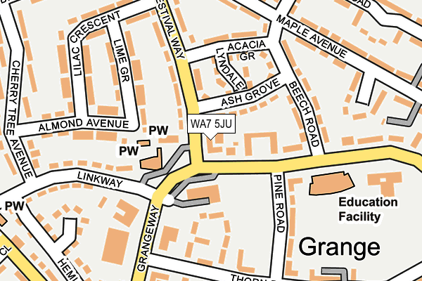 WA7 5JU map - OS OpenMap – Local (Ordnance Survey) WA7 5JU map - OS OpenMap – Local (Ordnance Survey)